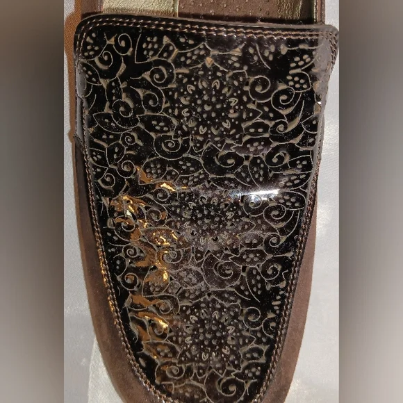 "Sesto Meucci" Elegant Brown w/ Dark Brown Women's Loafers Size 8 1/2 - Picture 11 of 11